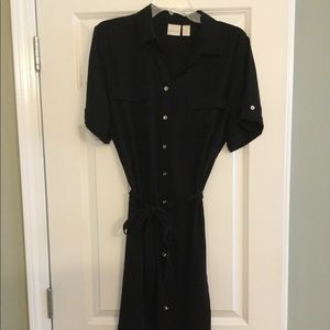 Chico’s brand shirt dress, black.